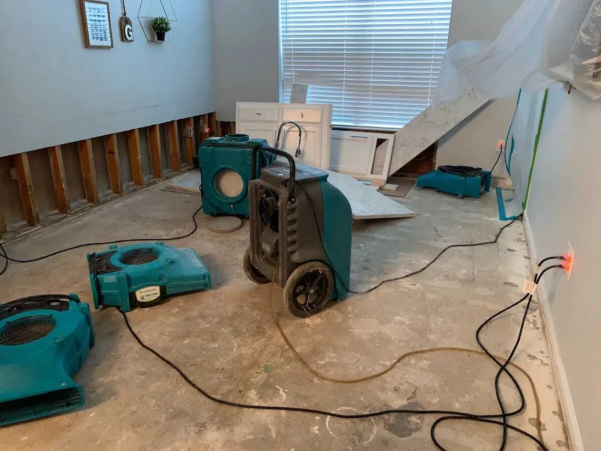 Dehumidifier in flood-cut room for Water Extraction & Removal in Elko New Market